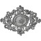 Ekena Millwork Katheryn Ceiling Medallion, Hand-Painted Ultra Pure White Crackle, 22 1/2"W x 30 3/8"H x 1 1/2"P CM30KTUWC - alternate 1
